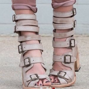 Freebird Bond Buckle Leather Booties